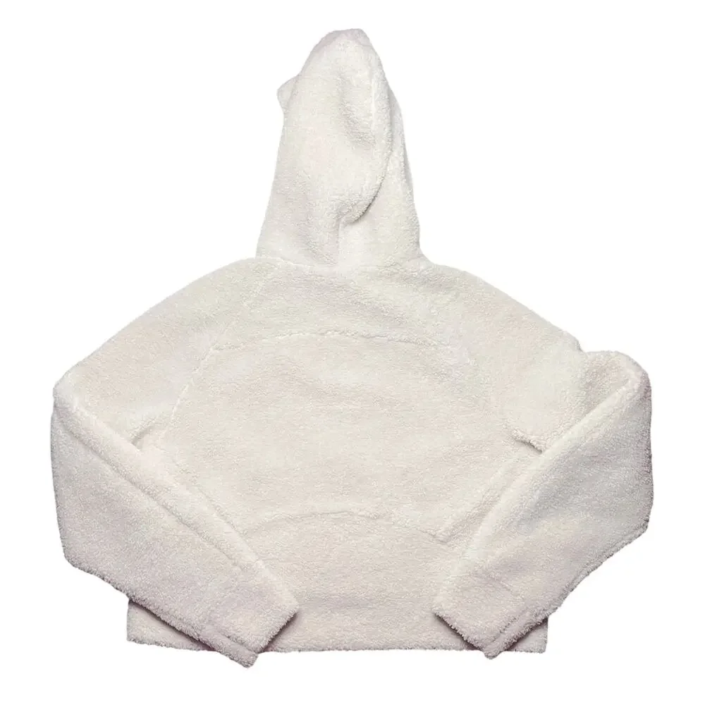 Lululemon Scuba Oversized Half-Zip Fleece Hoodie White Opal Size M/L - Picture 2 of 3